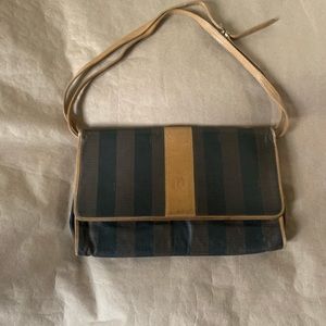 COPY - Vintage Fendi striped shoulder and crossbody bag